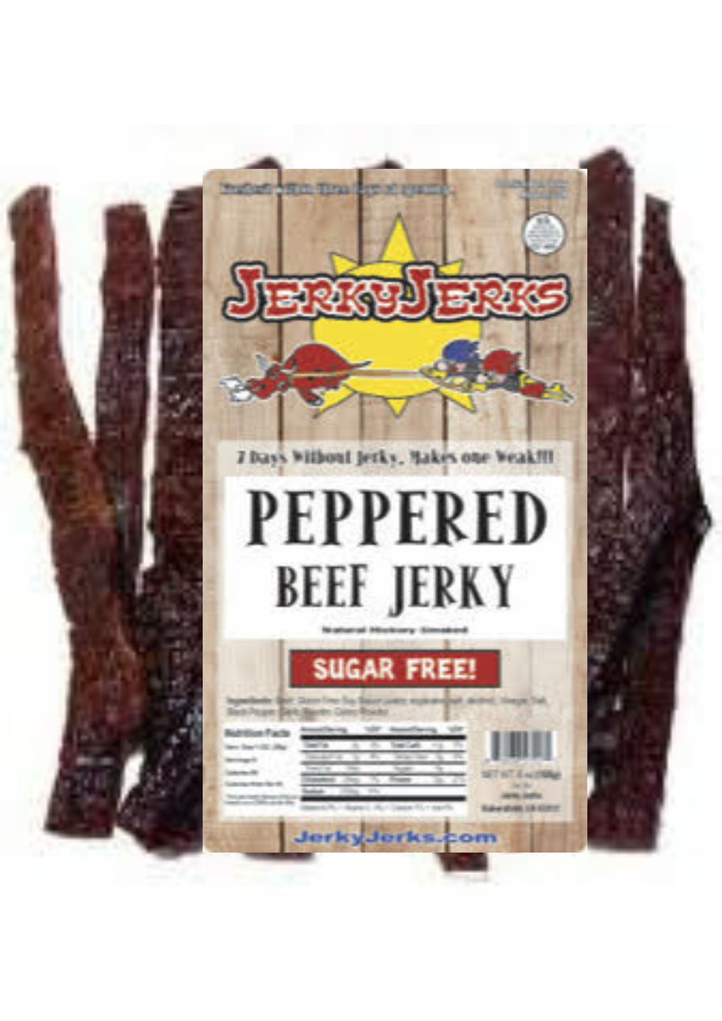 SUGAR FREE PEPPERED JERKYJERKS 6oz