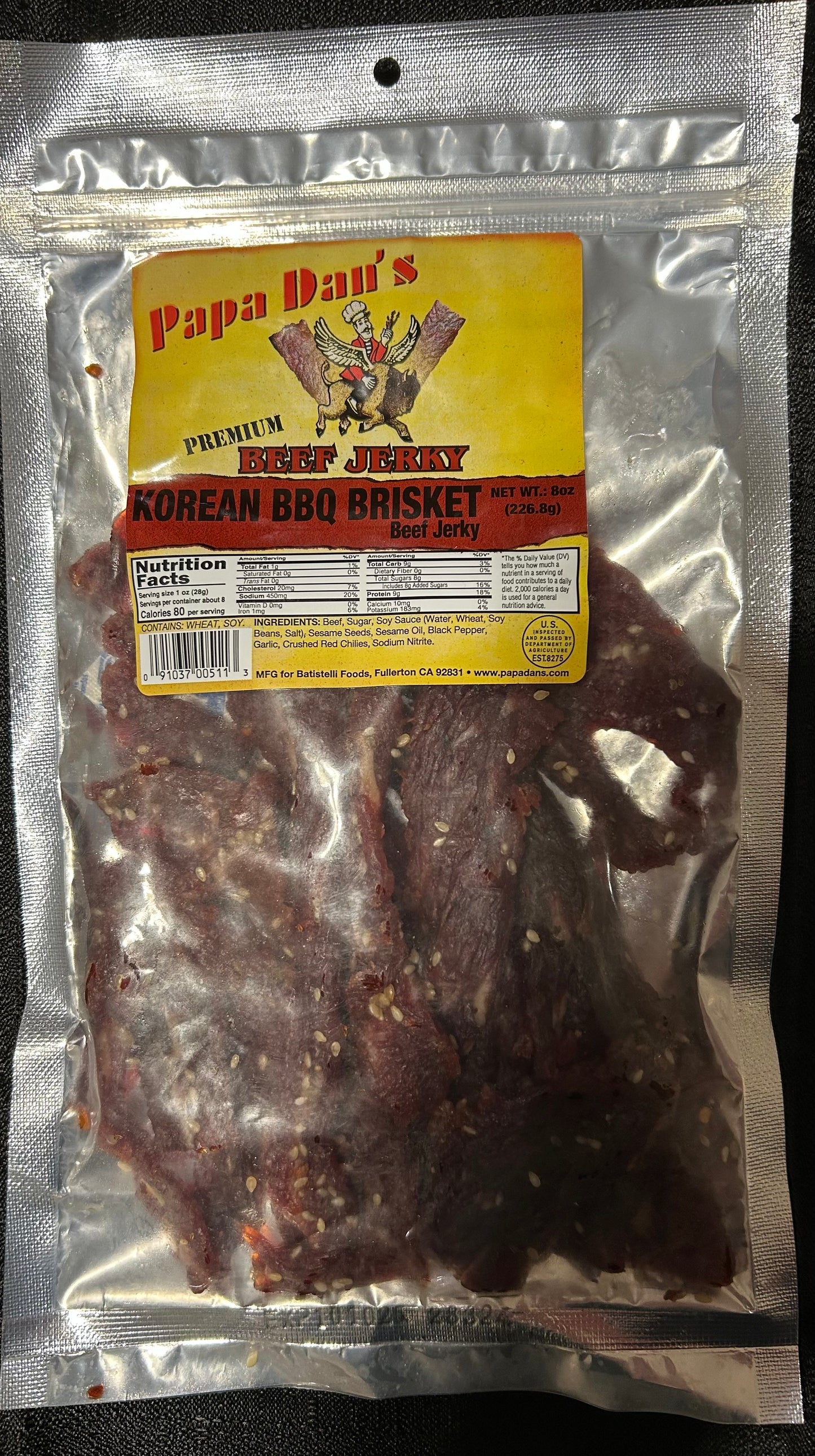 Korean BBQ Brisket Style Jerky 7oz
