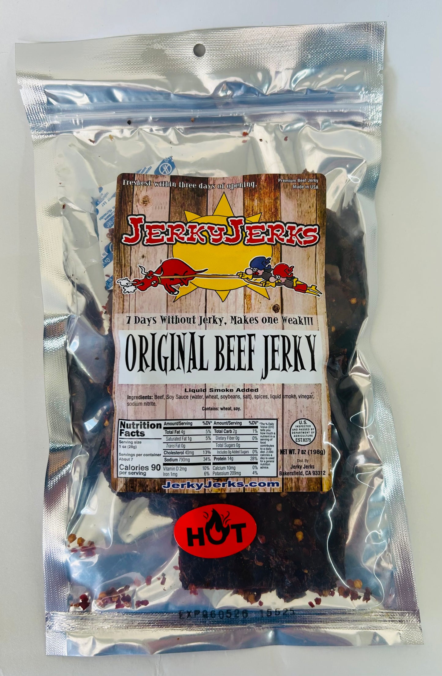 HOT ORIGINAL BEEF JERKYJERKS 7oz