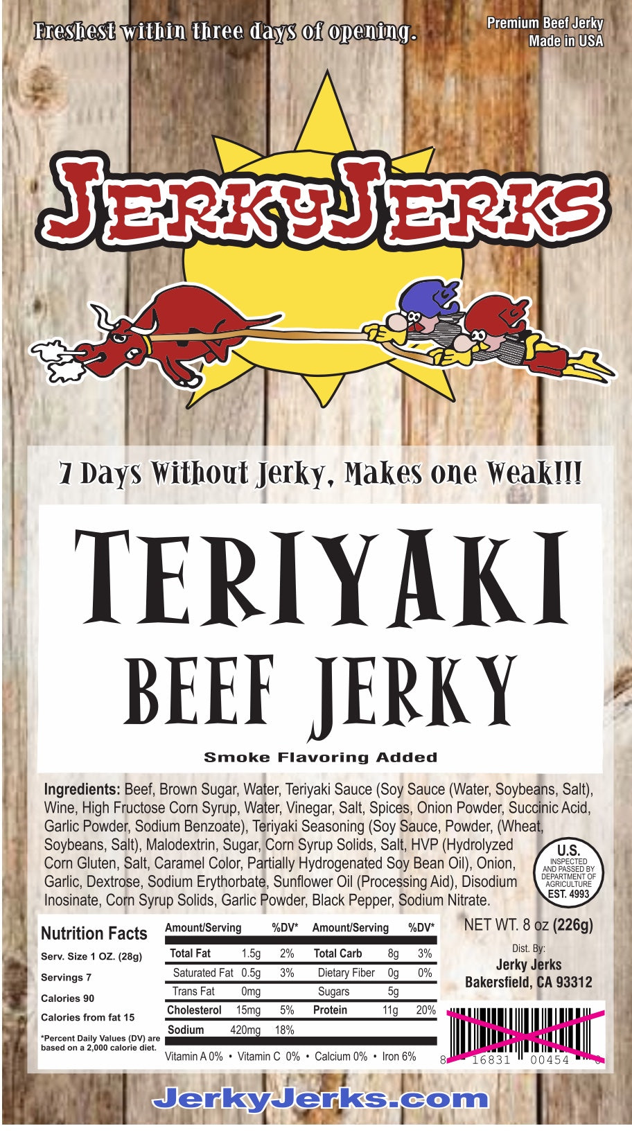 TERIYAKI JERKYJERKS 7oz