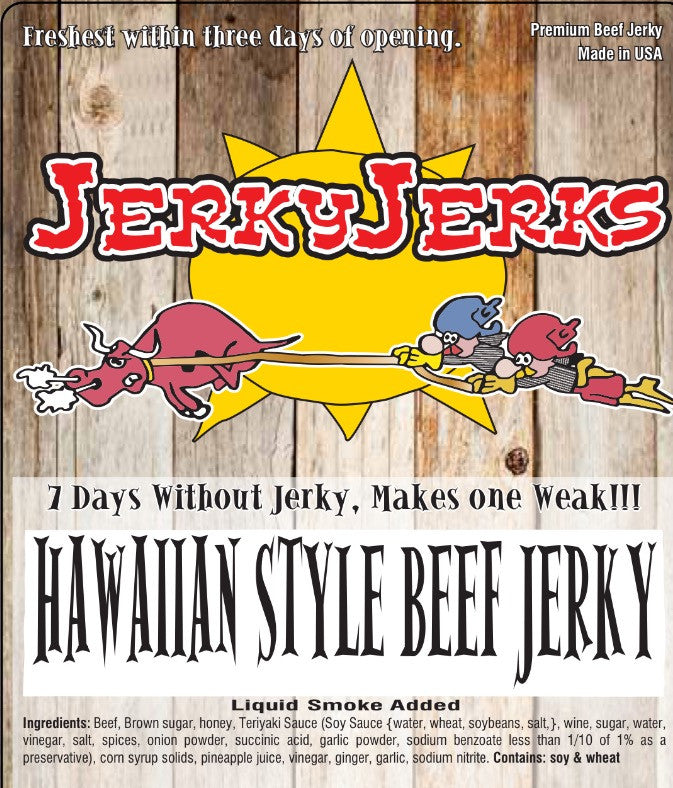 a HAWAIIAN STYLE BEEF JERKYJERKS 7oz