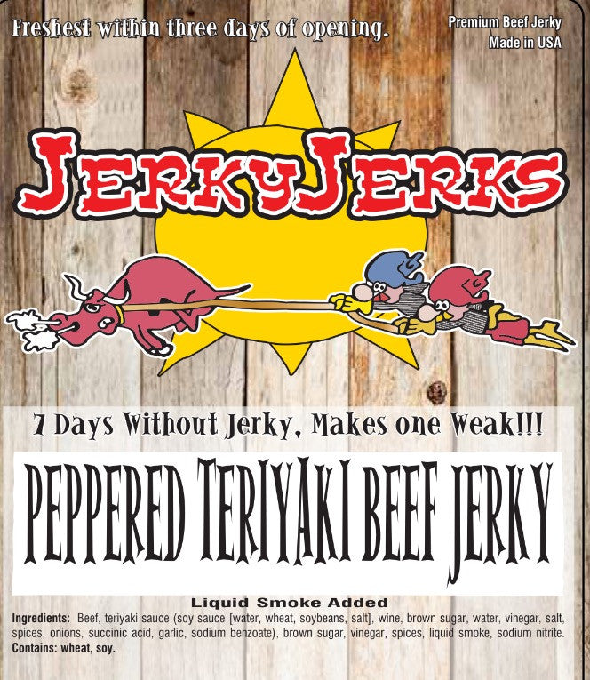 PEPPERED TERIYAKI JERKYJERKS 7oz