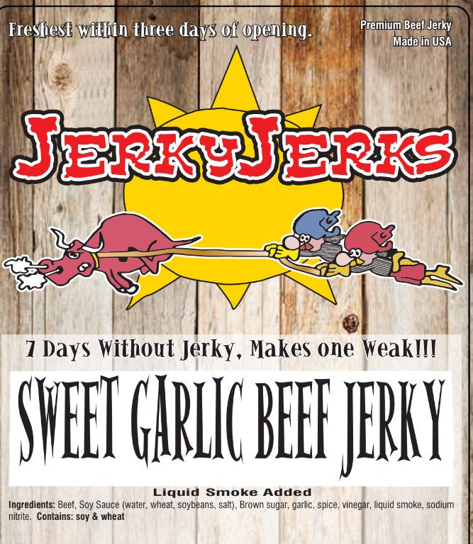 SWEET GARLIC JERKYJERKS -GARLIC FESTIVAL FAMOUS 7oz