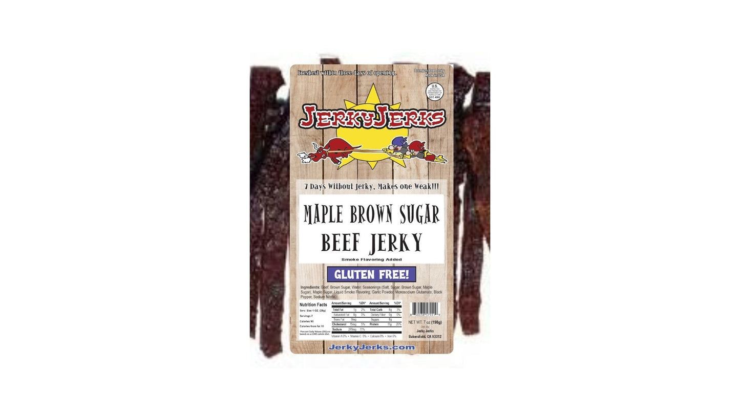 MAPLE BROWN SUGAR JERKYJERKS 7oz