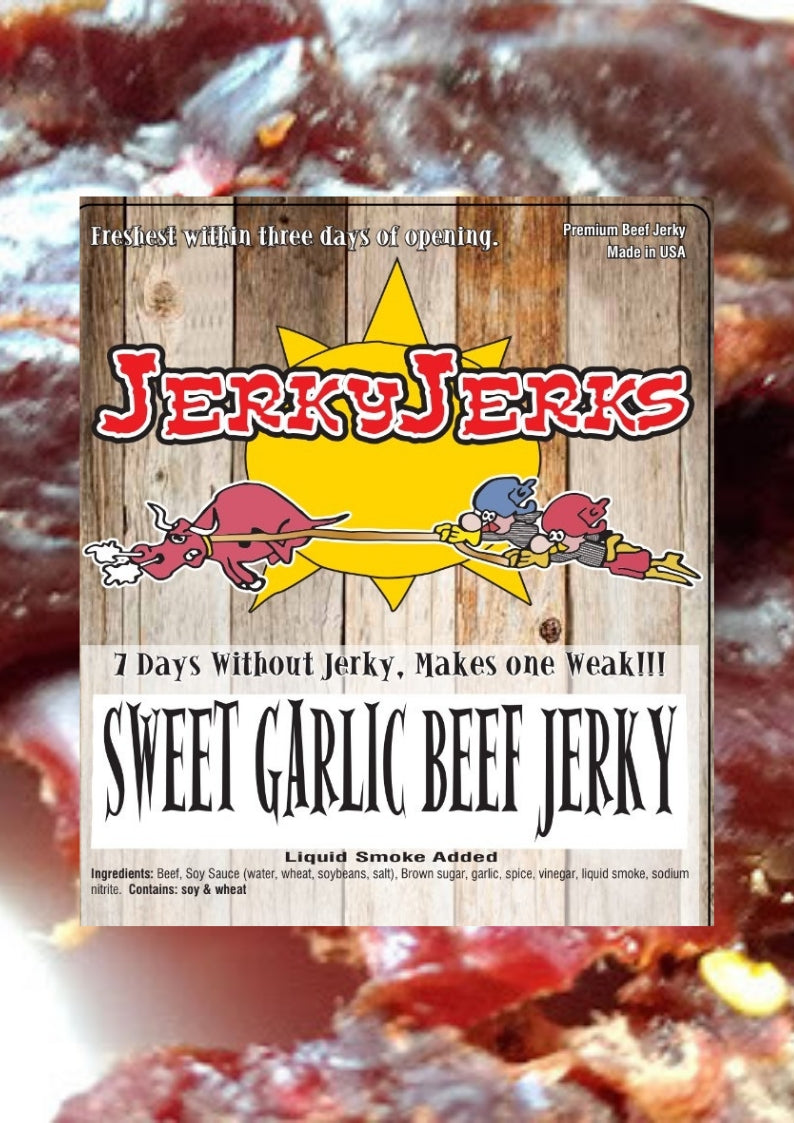 SWEET GARLIC JERKYJERKS -GARLIC FESTIVAL FAMOUS 7oz