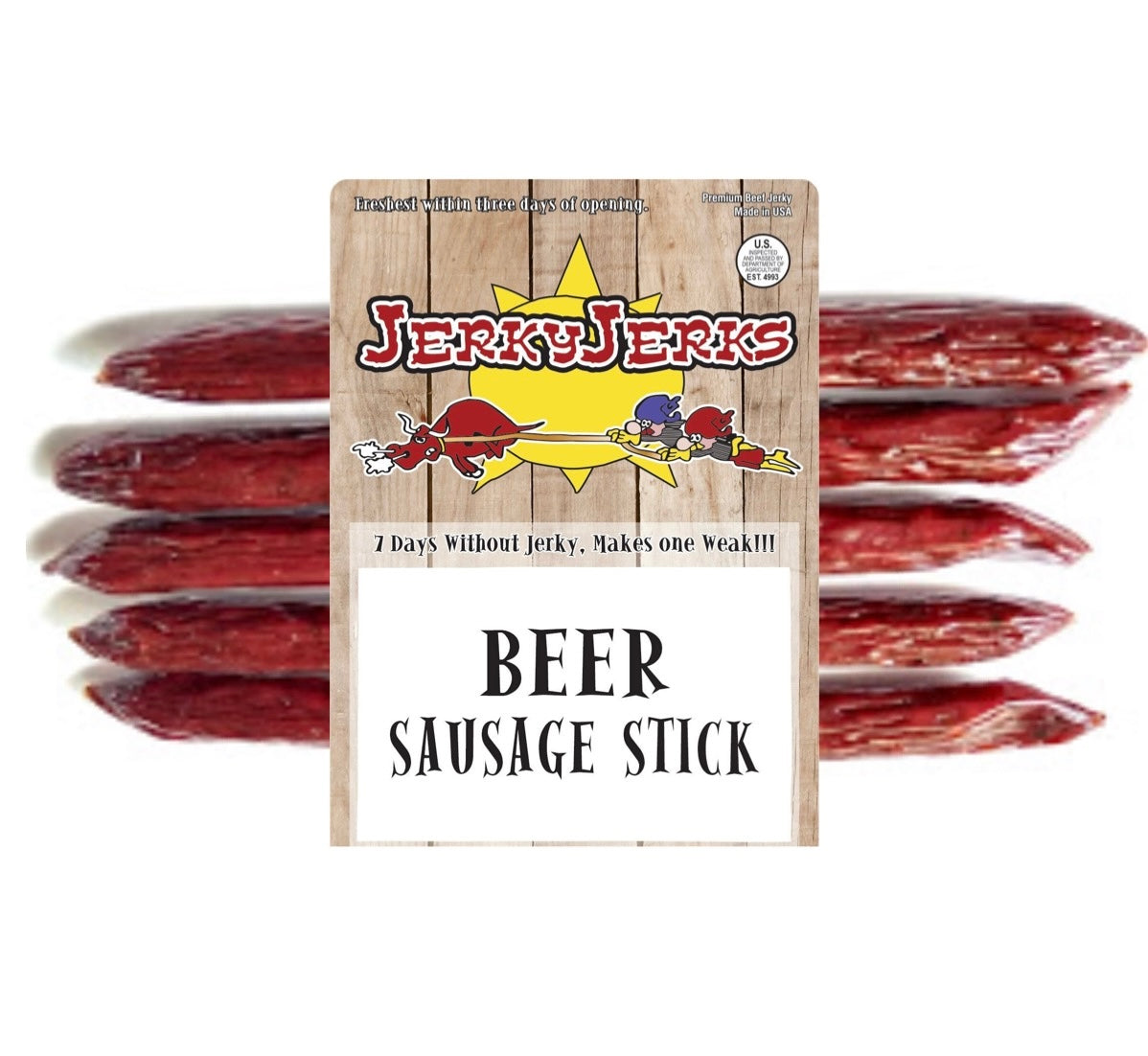 Beer Sausage Beef Sticks Jerky Jerks 16oz
