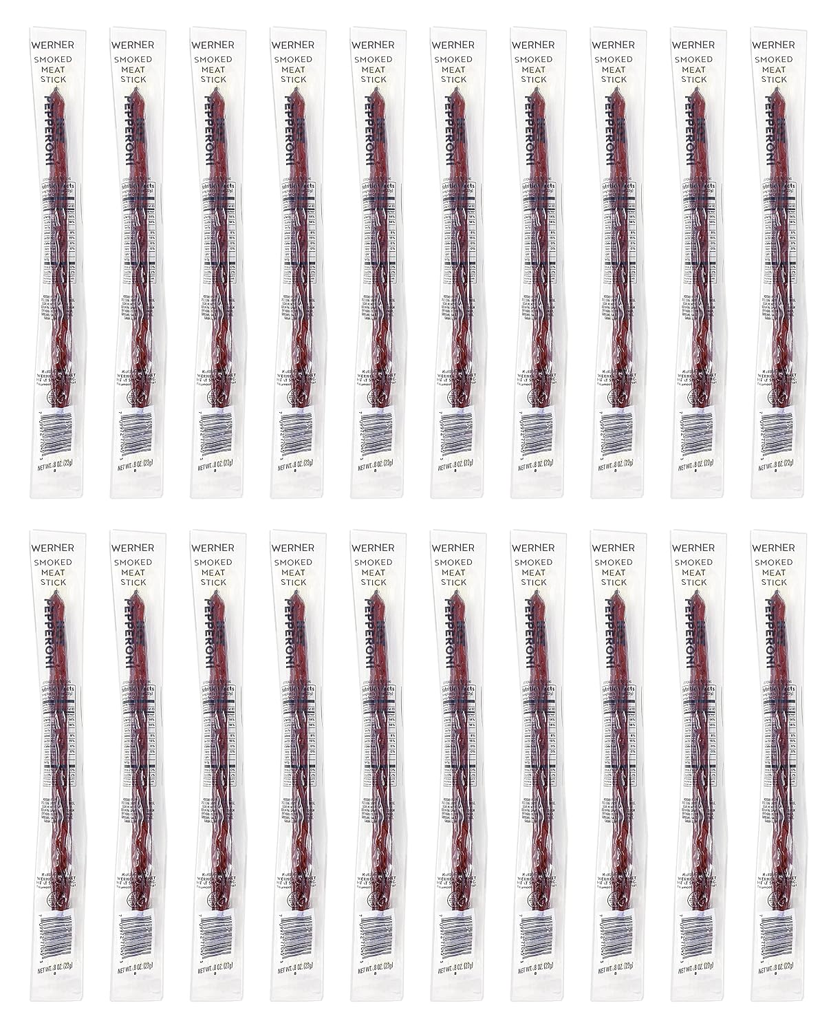 Pepperoni Meat Sticks Individually Wrapped Meat Sticks – 20 Ct