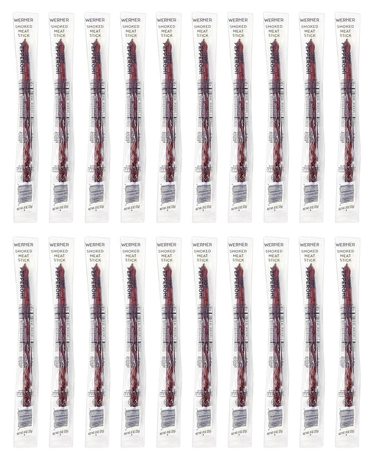 Hot Pepperoni Meat Sticks Individually Wrapped Meat Sticks – 20 Ct